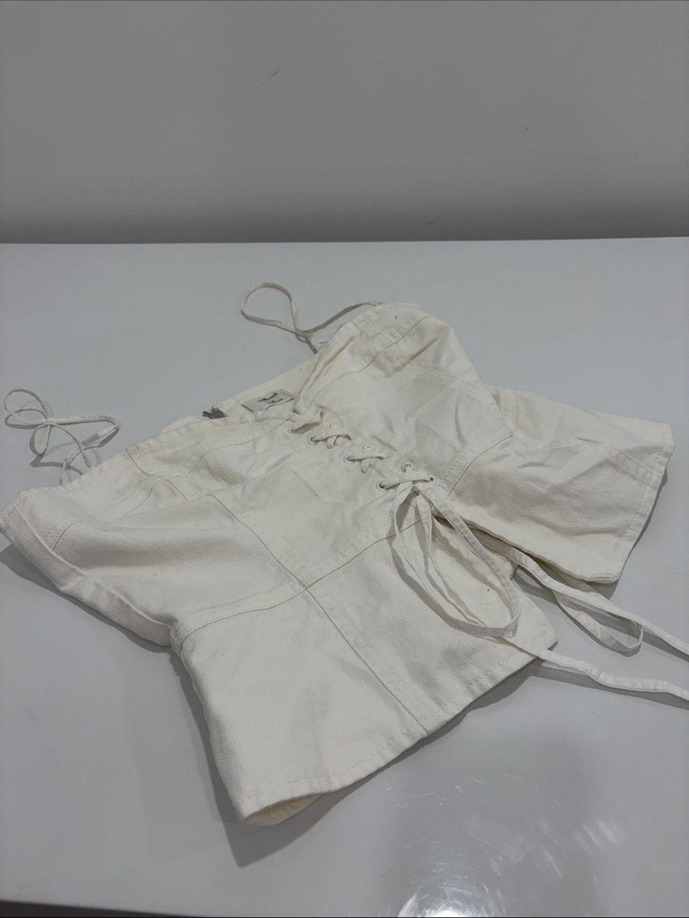 Wilfred Jean Crop Top with Tie - Picture 3 of 6
